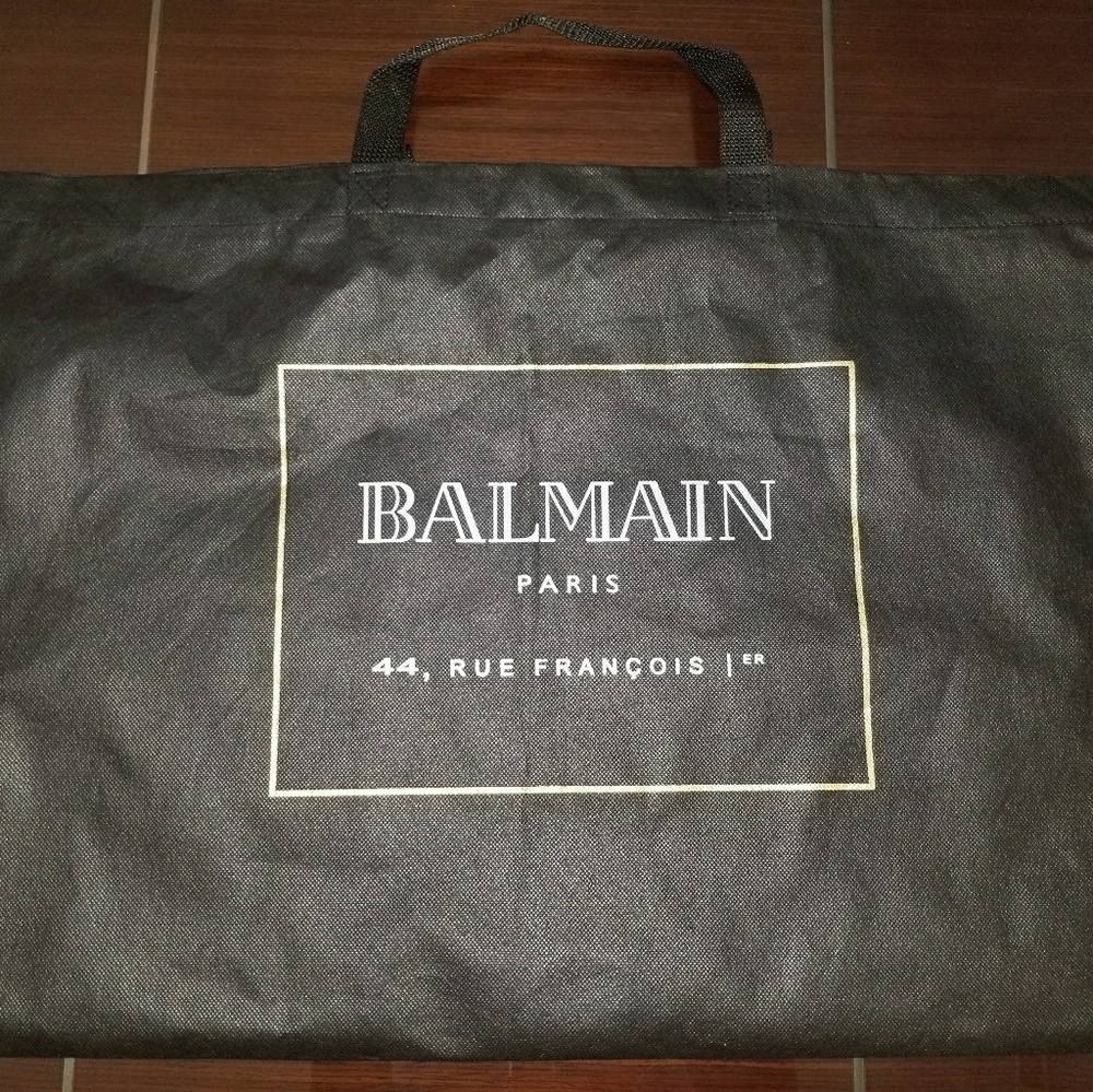 Balmain Cloth Beach Bag Black